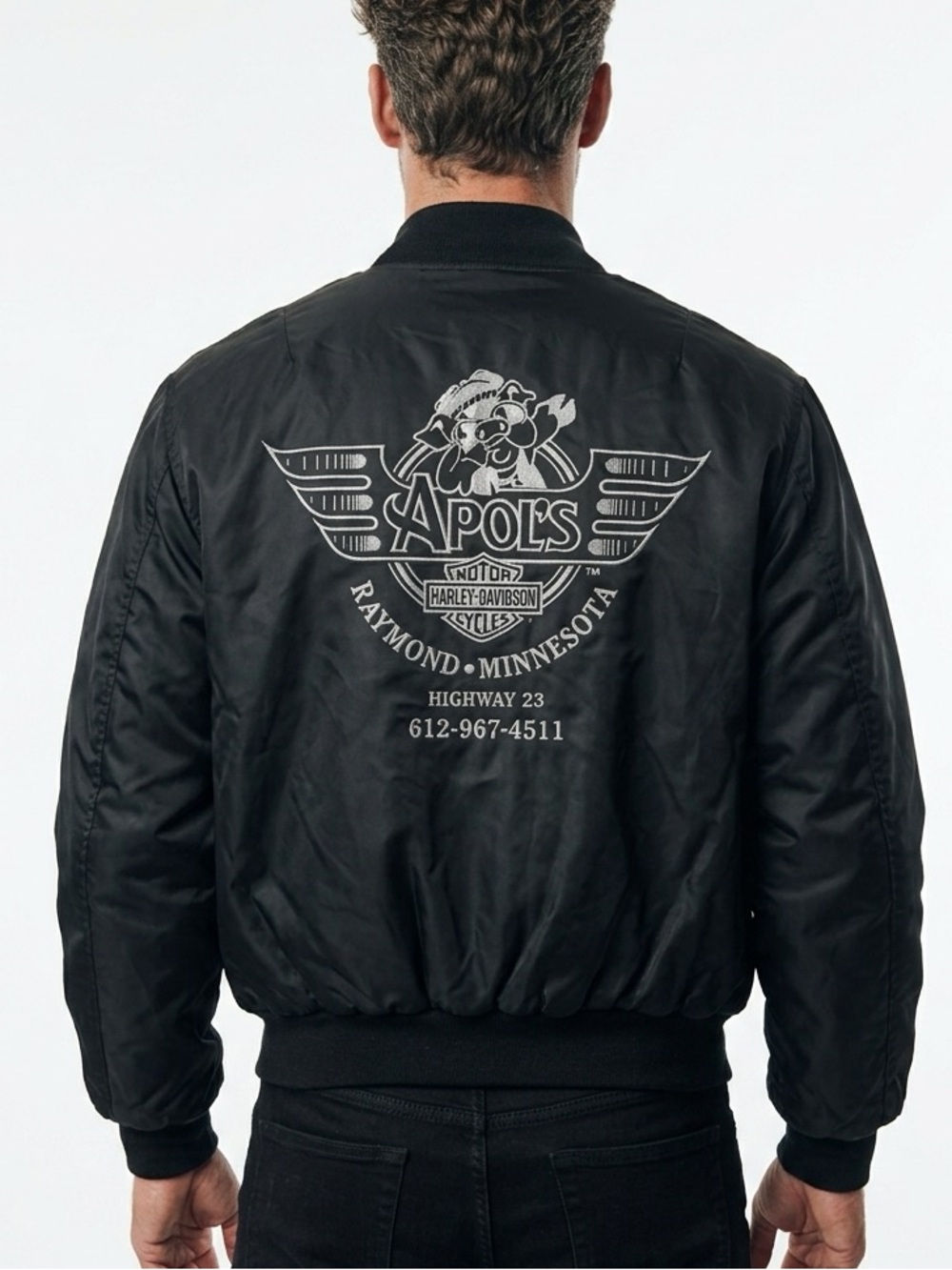 |•DUNBROOKE•| Apol's Harley-Davidson Bomber Biker Flight Jacket Size Large